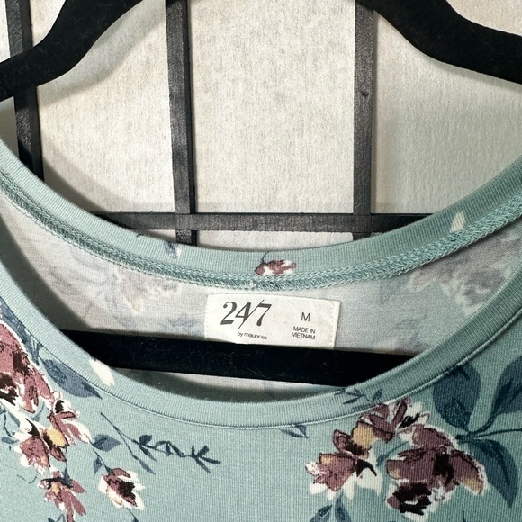 Floral Sleeveless Mini Dress - Green by 24/7 Maurices - Picture 6 of 6